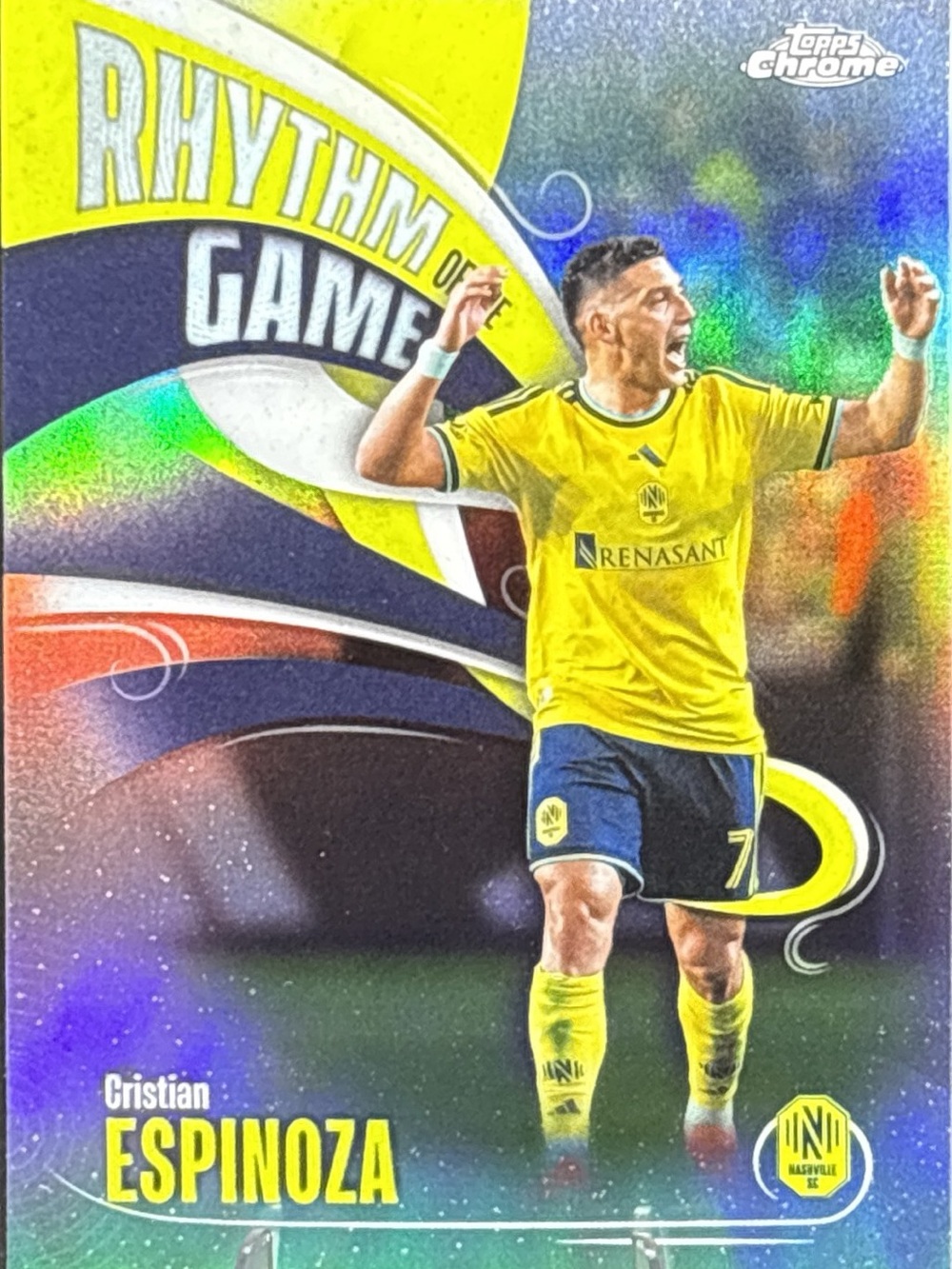 Topps Chrome Cristian Espinoza  Rhythm of the Game Soccer Card